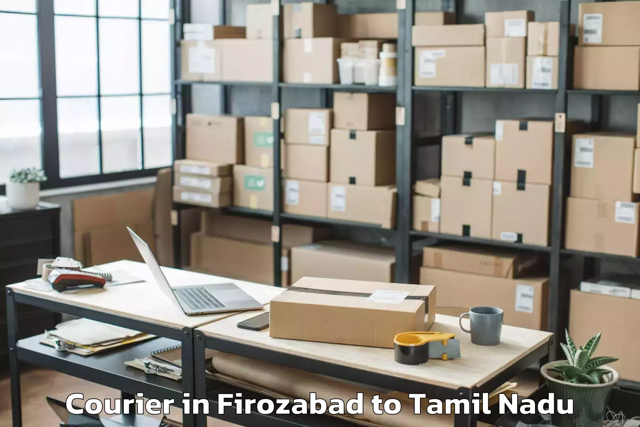 Get Firozabad to Karambakkudi Courier